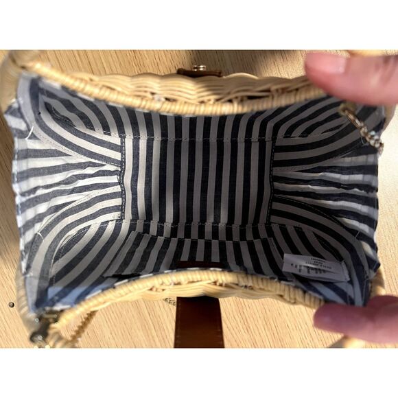 NWOT J.Crew Semicircle Rattan Clutch Style #BP512 - Picture 6 of 10